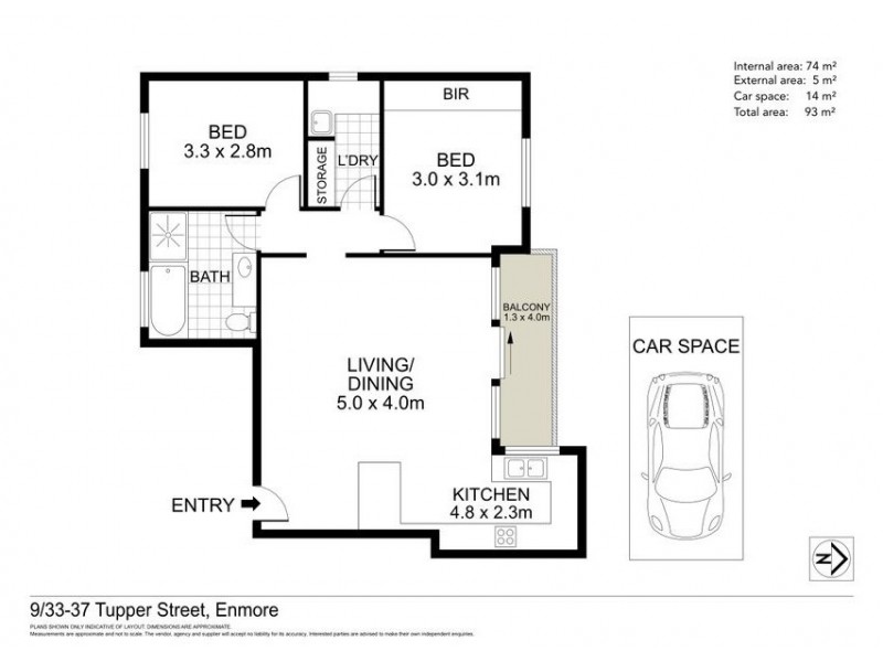 9/33-37 Tupper Street, Enmore NSW 2042 Floorplan