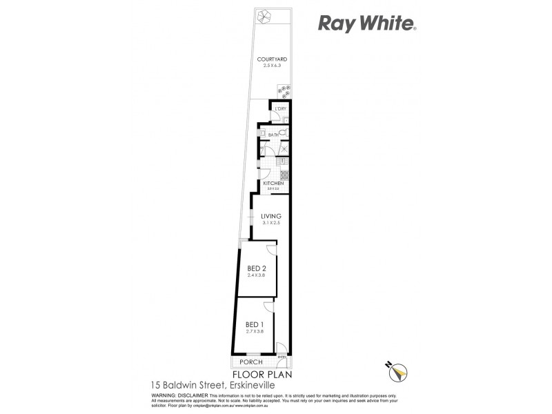 15 Baldwin Street, Erskineville NSW 2043 Floorplan
