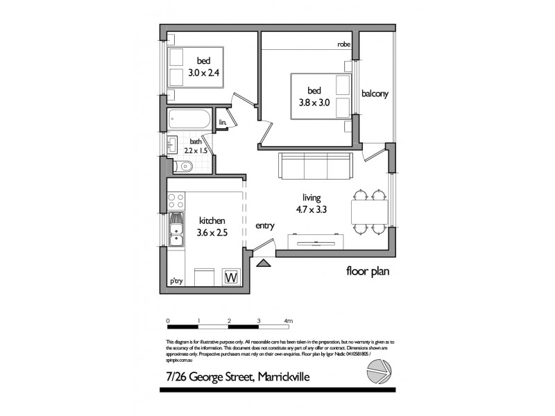 7/26 George Street, Marrickville NSW 2204 Floorplan