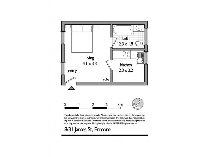 8/31 James Street, Enmore NSW 2042 Floorplan