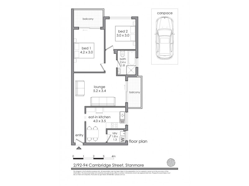 2/92-94 Cambridge Street, Stanmore NSW 2048 Floorplan