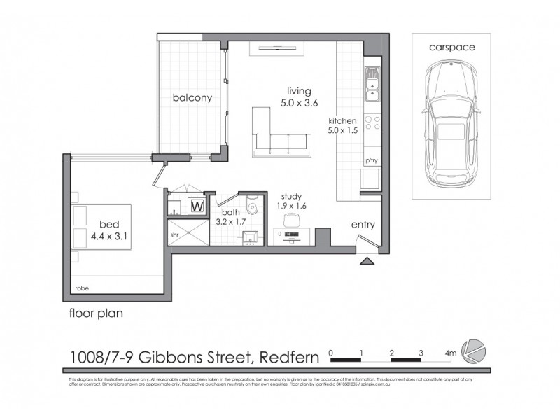 1008/7-9 Gibbons Street, Redfern NSW 2016 Floorplan