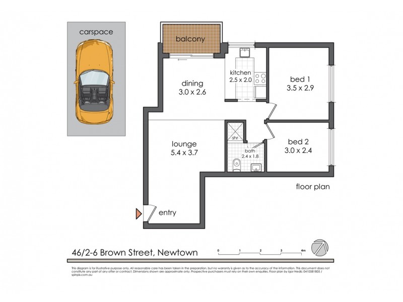 46/2-6 Brown Street, Newtown NSW 2042 Floorplan