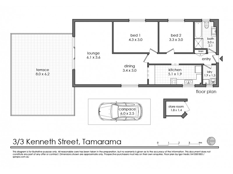 3/3 Kenneth Street, Tamarama NSW 2026 Floorplan