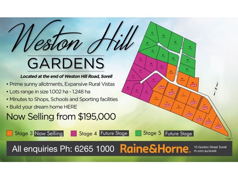 Lot 11 Weston Hill Gardens (off Weston Hill Road), Sorell TAS 7172