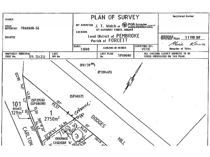 Lot 1 Dodges Hill Road, Dodges Ferry TAS 7173