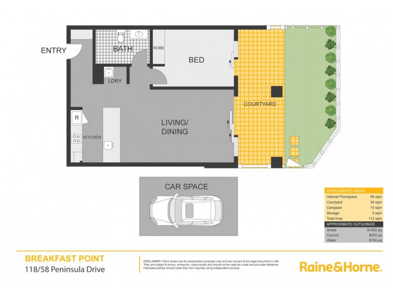 118/58 Peninsula Drive, Breakfast Point NSW 2137 Floorplan