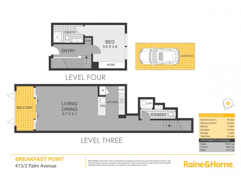 413/2 Palm Avenue, Breakfast Point NSW 2137 Floorplan