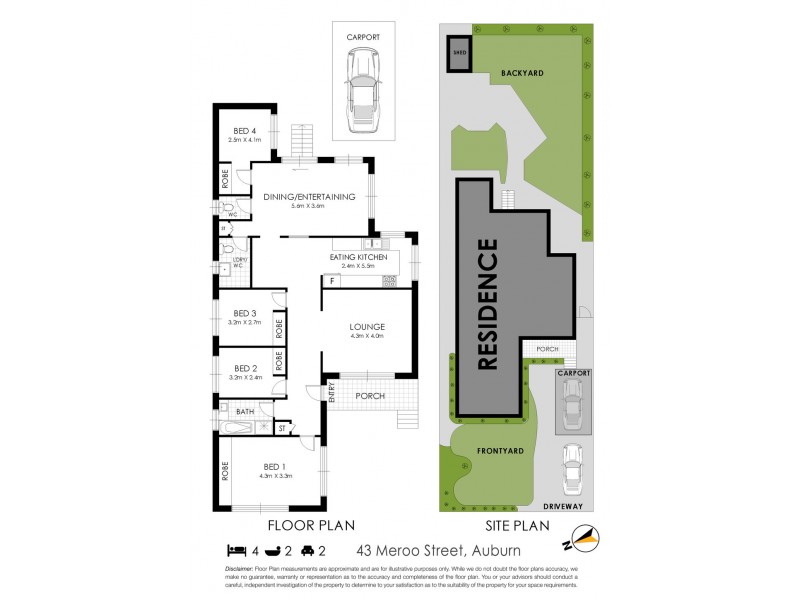 43 Meroo Street, Auburn NSW 2144 Floorplan