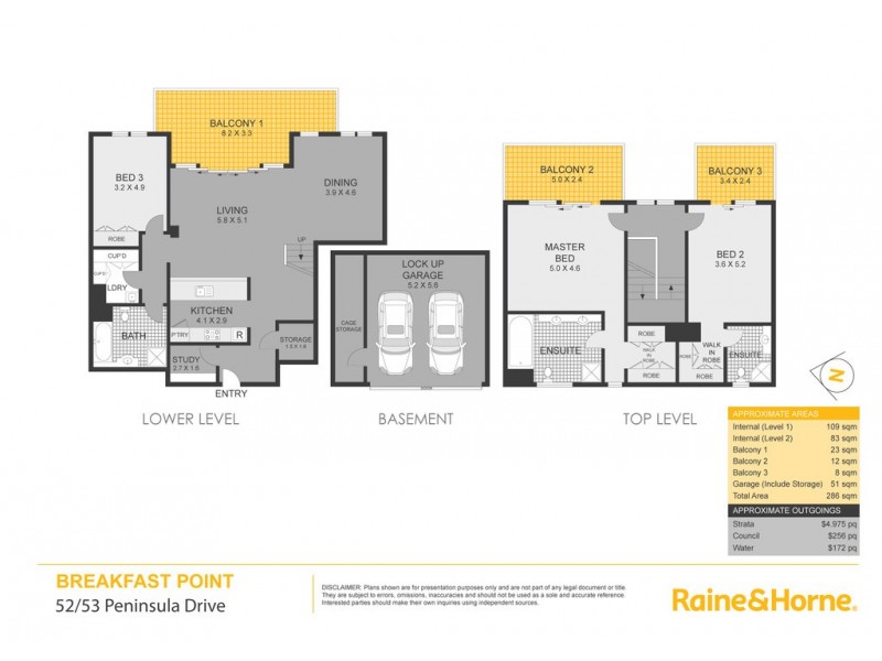 52/53 Peninsula Drive, Breakfast Point NSW 2137 Floorplan