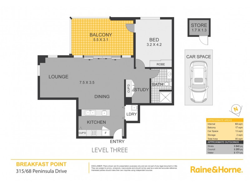 315/68 Peninsula Drive, Breakfast Point NSW 2137 Floorplan