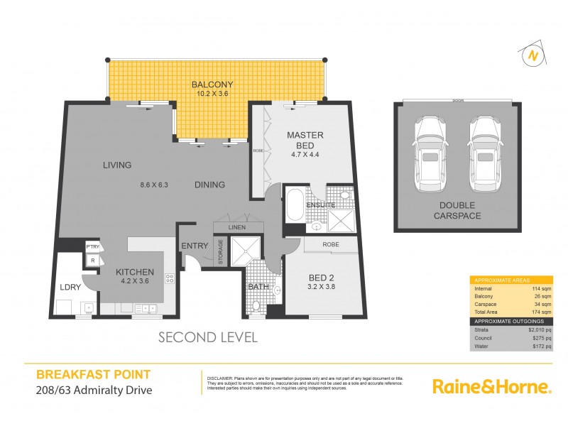 208/63 Admiralty Drive, Breakfast Point NSW 2137 Floorplan