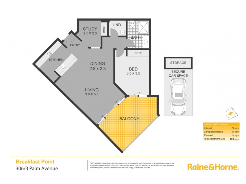 306/3 Palm Avenue, Breakfast Point NSW 2137 Floorplan