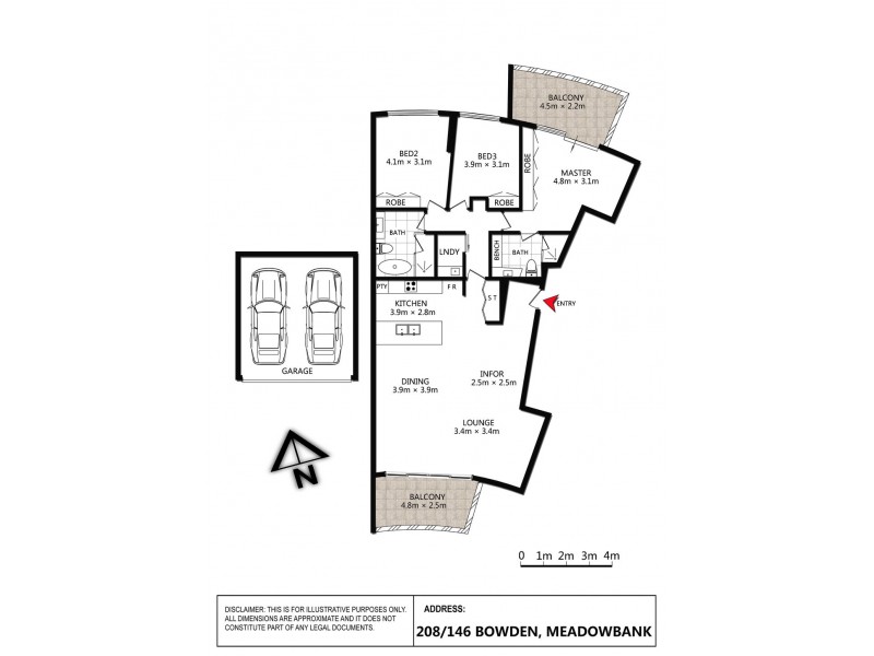 208/146 Bowden Street, Meadowbank NSW 2114 Floorplan