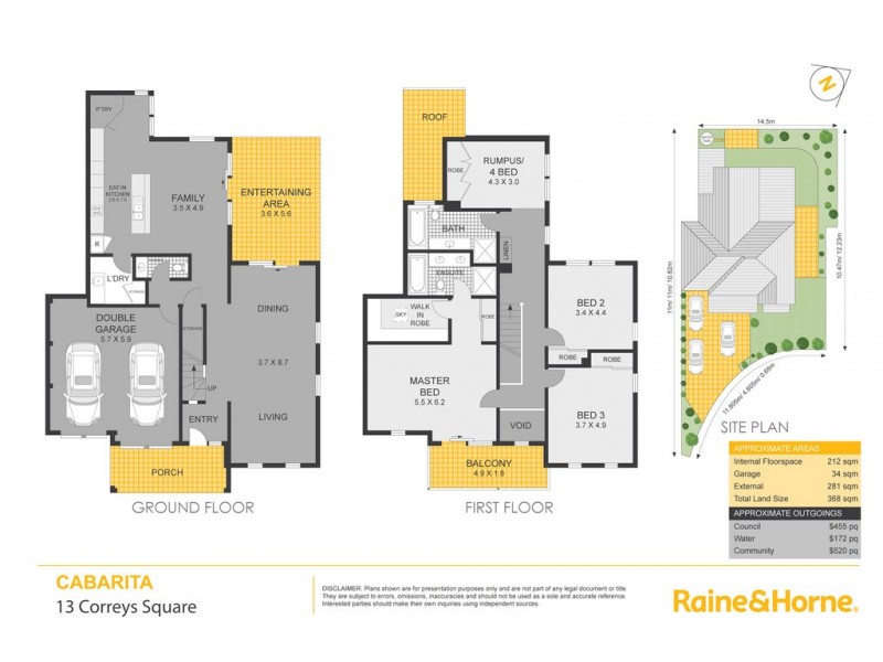 13 Correys Square, Cabarita NSW 2137 Floorplan