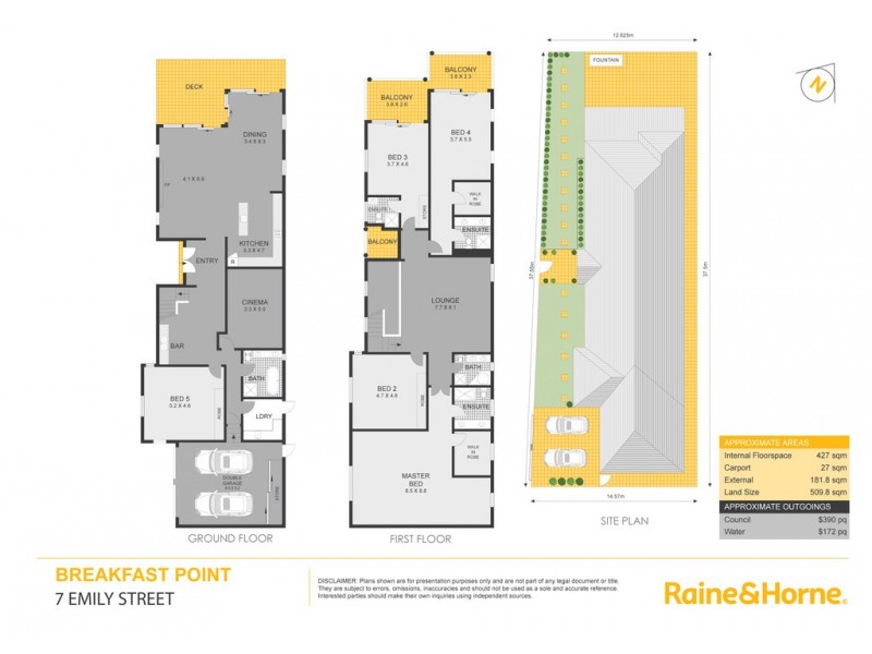 7 Emily Street, Breakfast Point NSW 2137 Floorplan