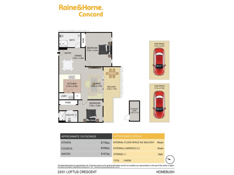 23/51 Loftus Crescent, Homebush NSW 2140 Floorplan