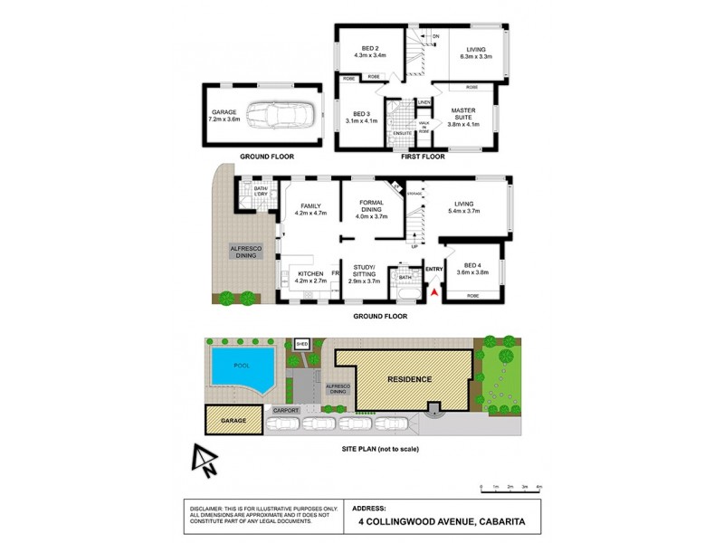 4 Collingwood Avenue, Cabarita NSW 2137 Floorplan