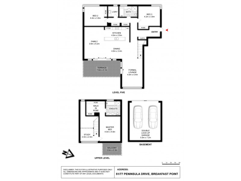 51/77 Peninsula Drive, Breakfast Point NSW 2137 Floorplan