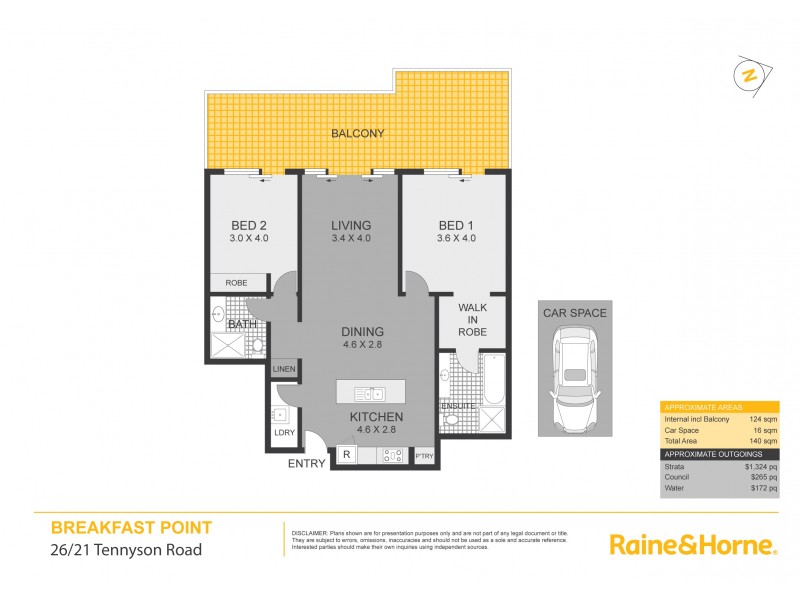 26/21 Tennyson Road, Breakfast Point NSW 2137 Floorplan