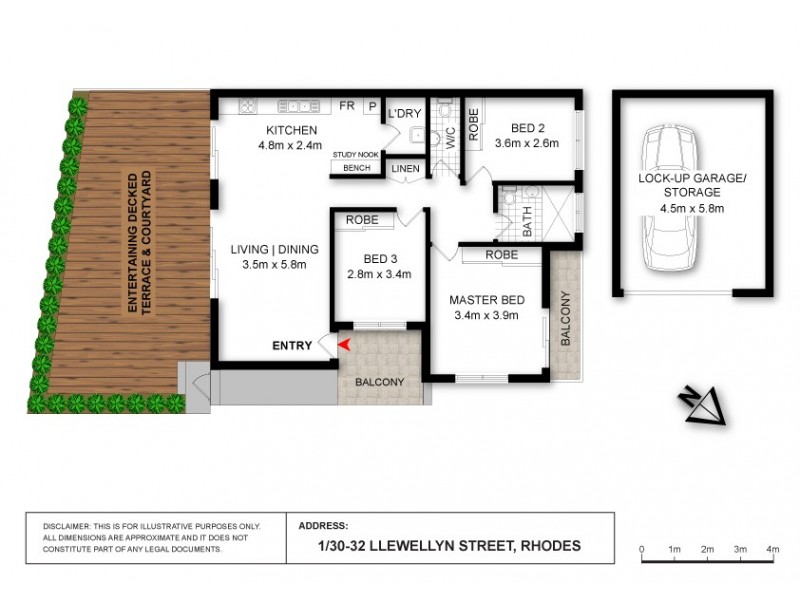 1/30 Llewellyn Street, Rhodes NSW 2138 Floorplan