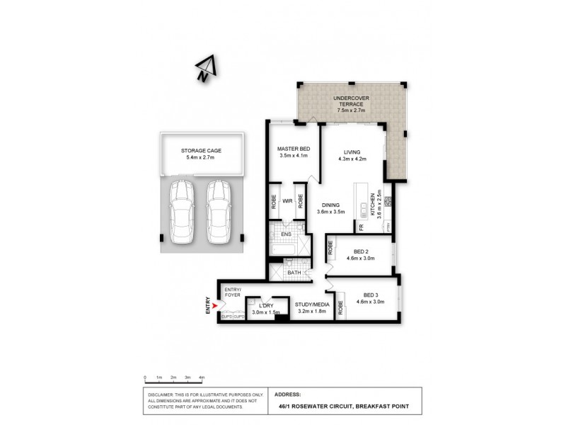 46/1 Rosewater Circuit, Breakfast Point NSW 2137 Floorplan