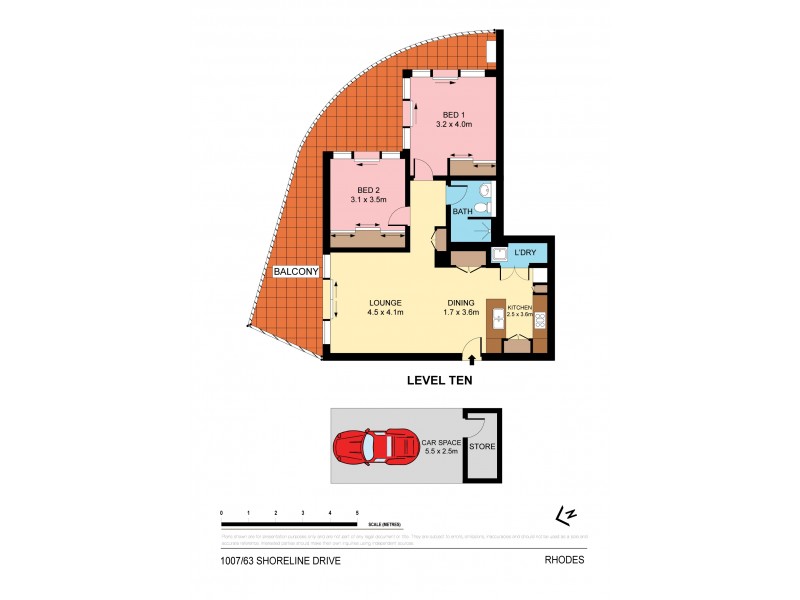 1007/63 Shoreline Drive, Rhodes NSW 2138 Floorplan