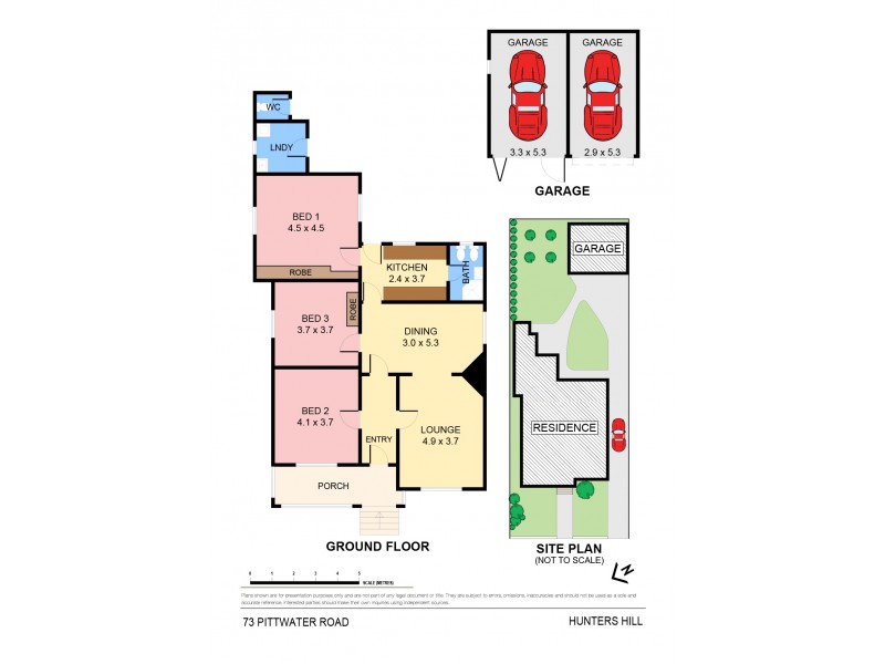 73 Pittwater Road, Hunters Hill NSW 2110 Floorplan