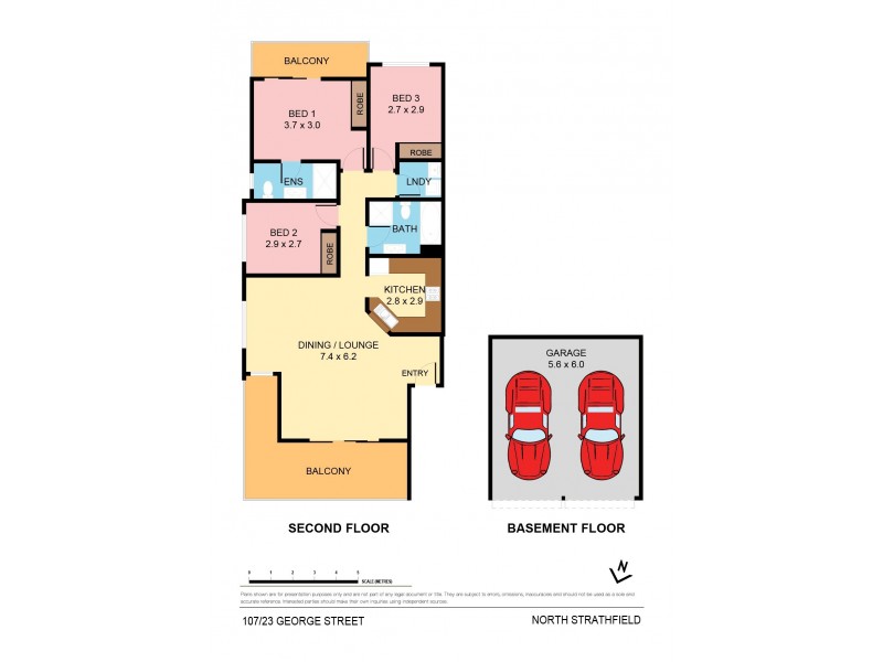 107/23 George Street, North Strathfield NSW 2137 Floorplan