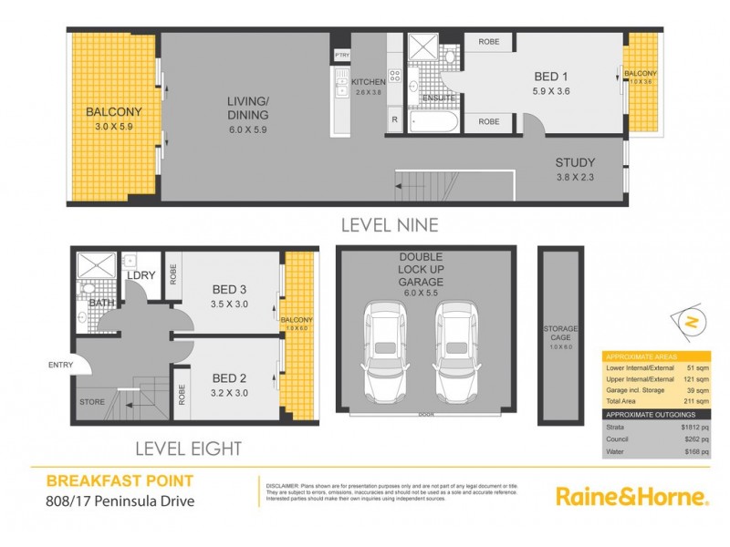 808/17 Peninsula Drive, Breakfast Point NSW 2137 Floorplan