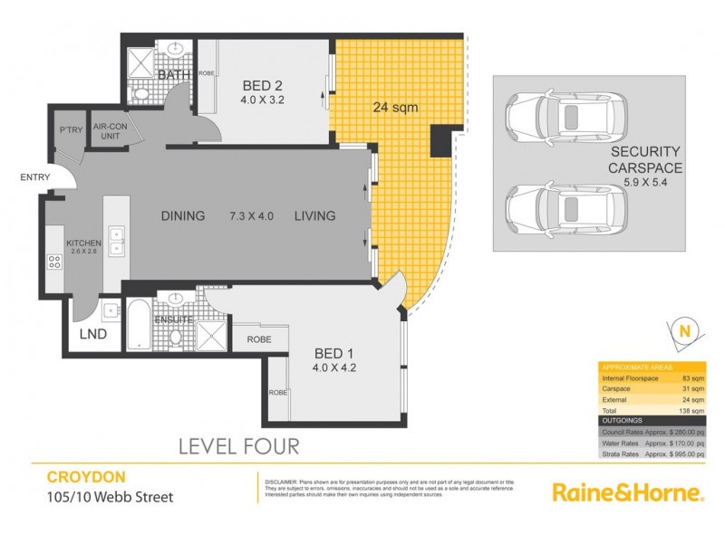 105/10 Webb Street, Croydon NSW 2132 Floorplan