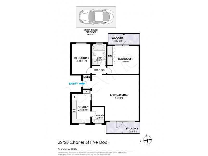 22/20 Charles Street, Five Dock NSW 2046 Floorplan