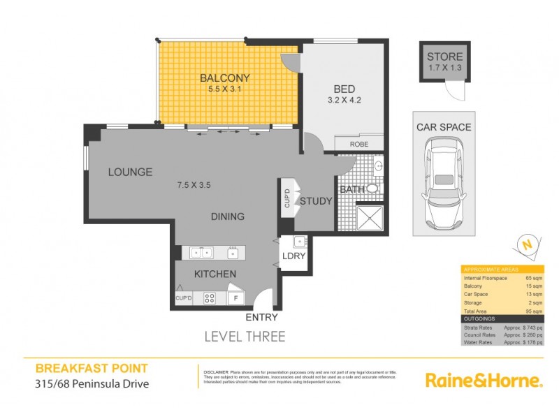 315/68 Peninsula Drive, Breakfast Point NSW 2137 Floorplan