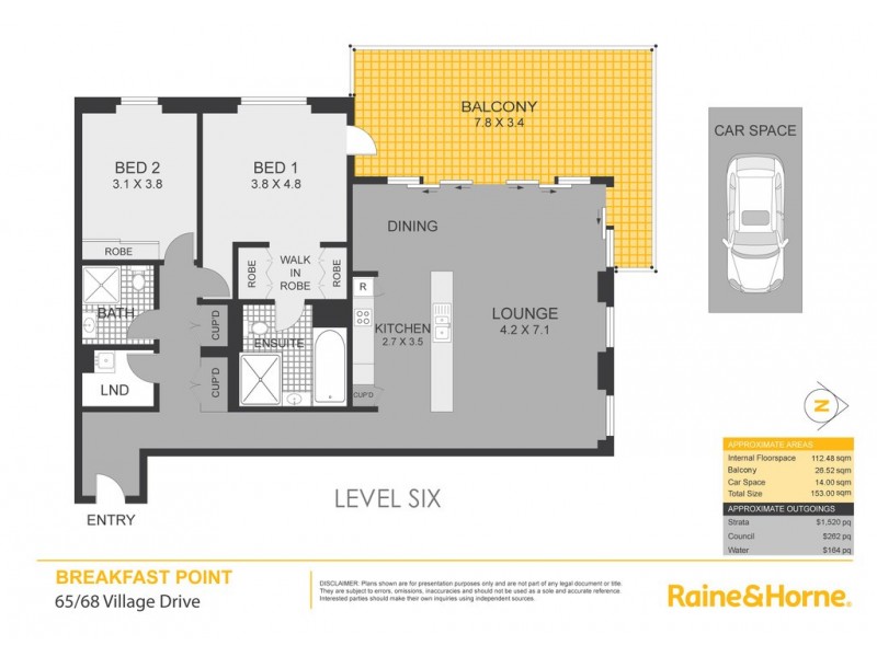 65/68 Village Drive, Breakfast Point NSW 2137 Floorplan