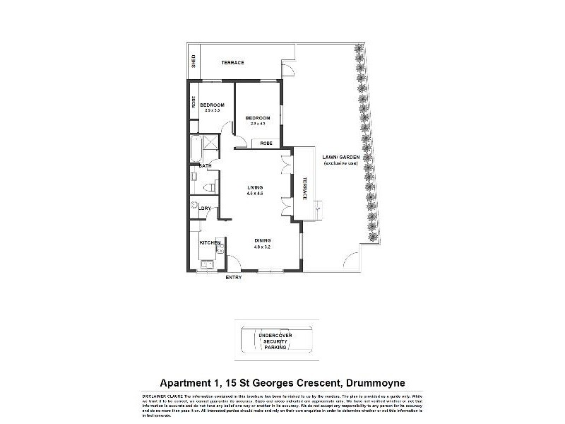 1/15 St Georges Crescent, Drummoyne NSW 2047 Floorplan
