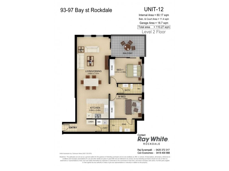 12/93-97 Bay Street, Rockdale NSW 2216 Floorplan