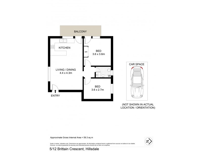 5/12 Brittain Crescent, Hillsdale NSW 2036 Floorplan