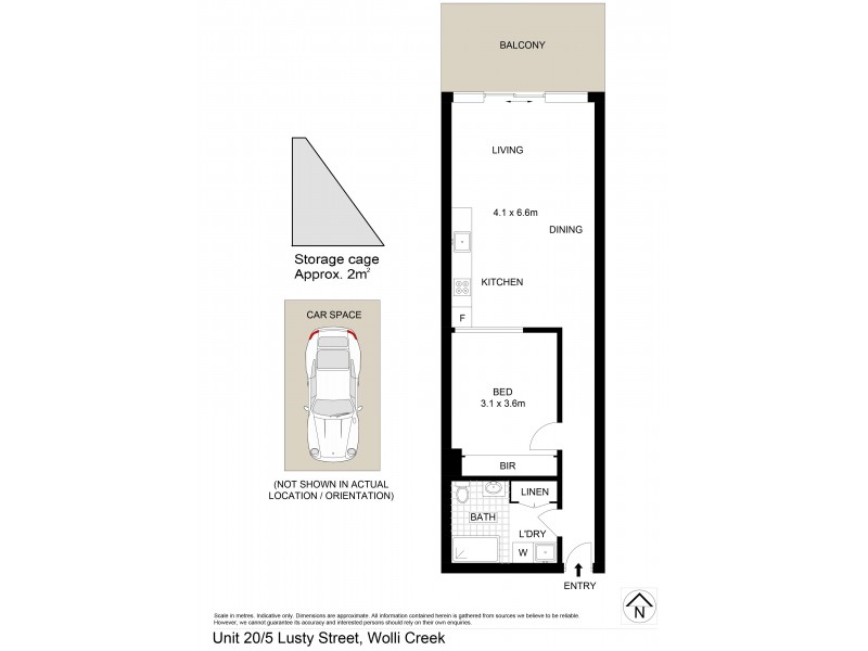 20/5 Lusty Street, Wolli Creek NSW 2205 Floorplan