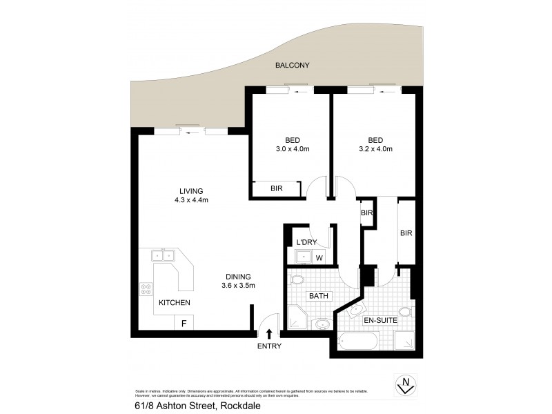 61/8 Ashton Street, Rockdale NSW 2216 Floorplan