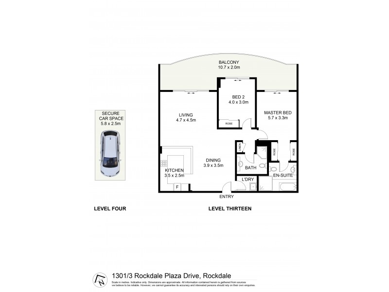 1301/3 Rockdale Plaza Drive, Rockdale NSW 2216 Floorplan