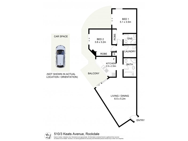 510/3 Keats Avenue, Rockdale NSW 2216 Floorplan
