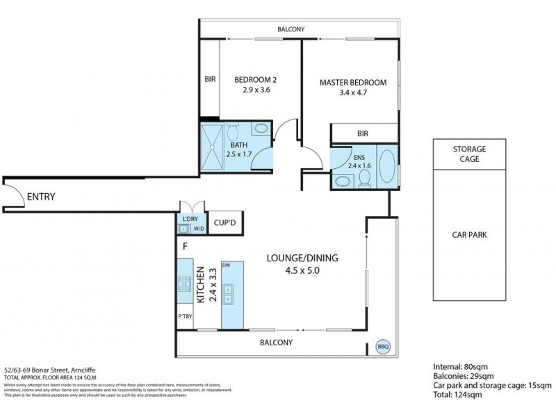 52/63-69 Bonar Street, Arncliffe NSW 2205 Floorplan