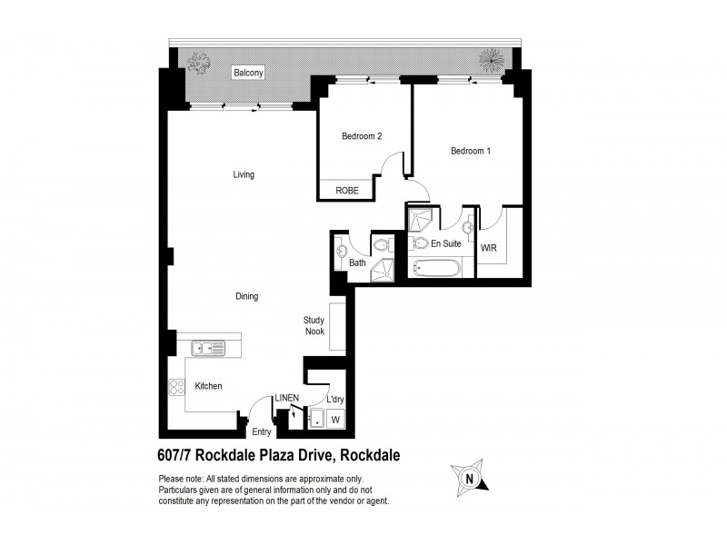 607/7 Rockdale Plaza Drive, Rockdale NSW 2216 Floorplan
