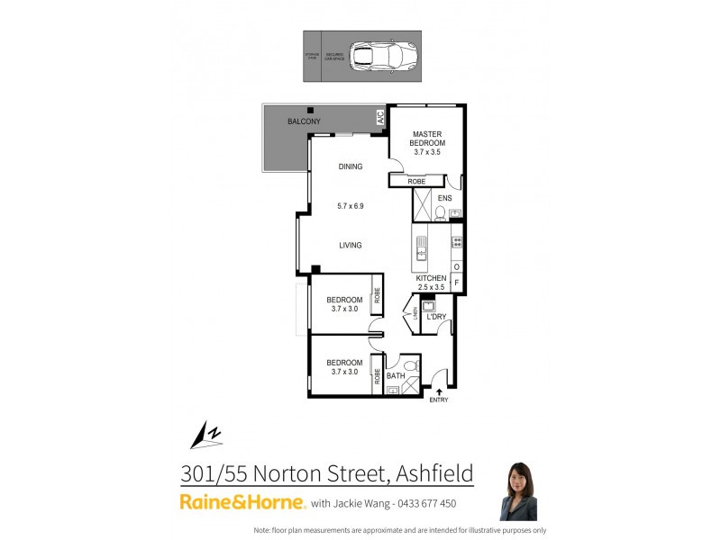 301/55 Norton Street, Ashfield NSW 2131 Floorplan