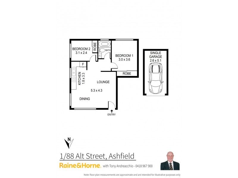 1/88 Alt Street, Ashfield NSW 2131 Floorplan