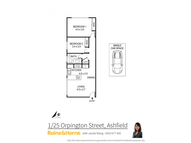 1/25 Orpington Street, Ashfield NSW 2131 Floorplan