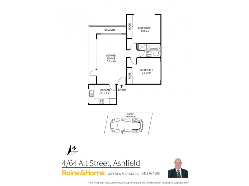 4/64 Alt Street, Ashfield NSW 2131 Floorplan