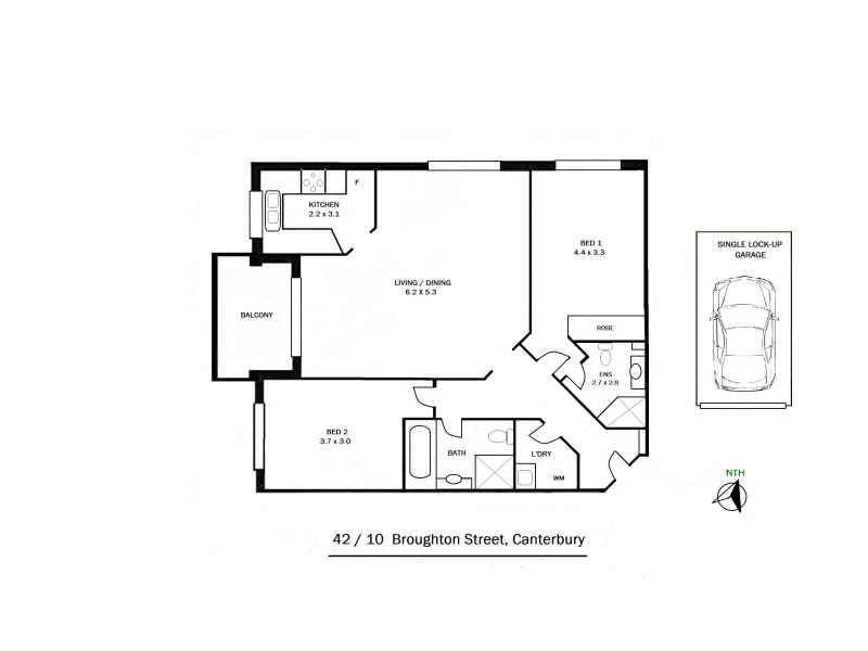42/10-12 Broughton Street, Canterbury NSW 2193 Floorplan