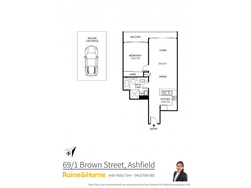 69/1 Brown Street, Ashfield NSW 2131 Floorplan