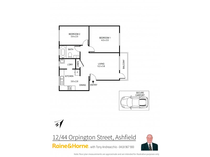 12/44 Orpington Street, Ashfield NSW 2131 Floorplan